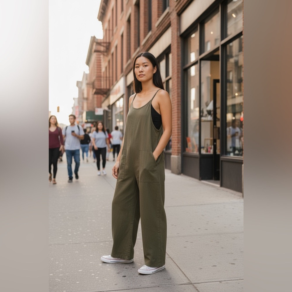 Olive Green Women's Jumpsuit